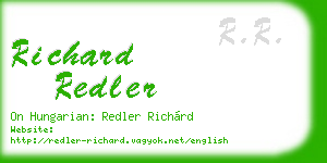 richard redler business card